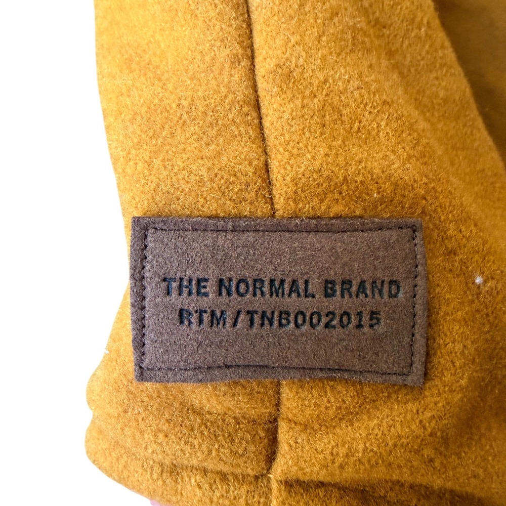 The Normal Brand Men Puremeso Shirt Jacket Mustard Yellow Plaid Line TNB002015 L - Picture 4 of 4